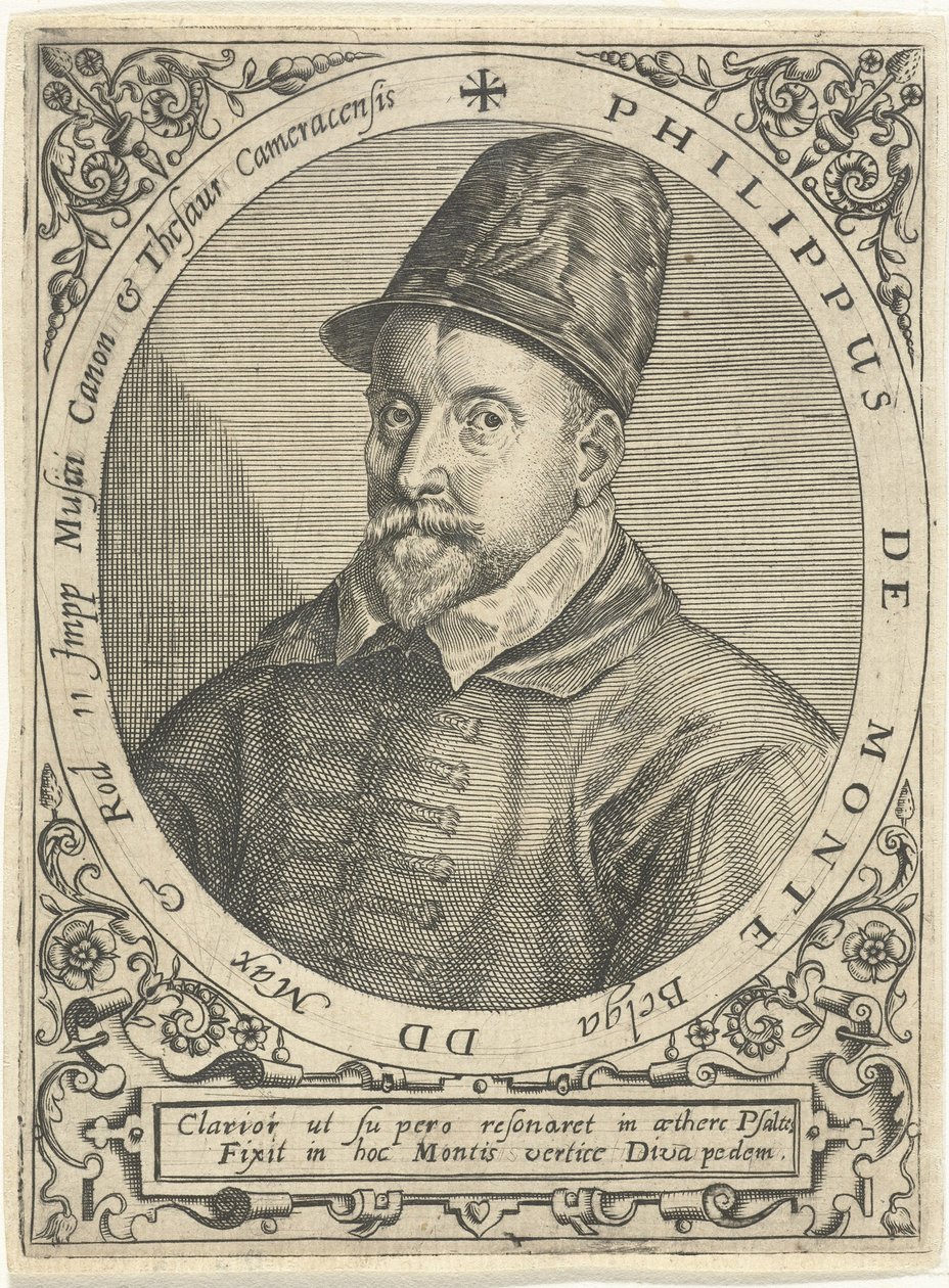 Retrato del compositor Philippe de Monte 1521-1603, c. 1598 de Theodore de Bry