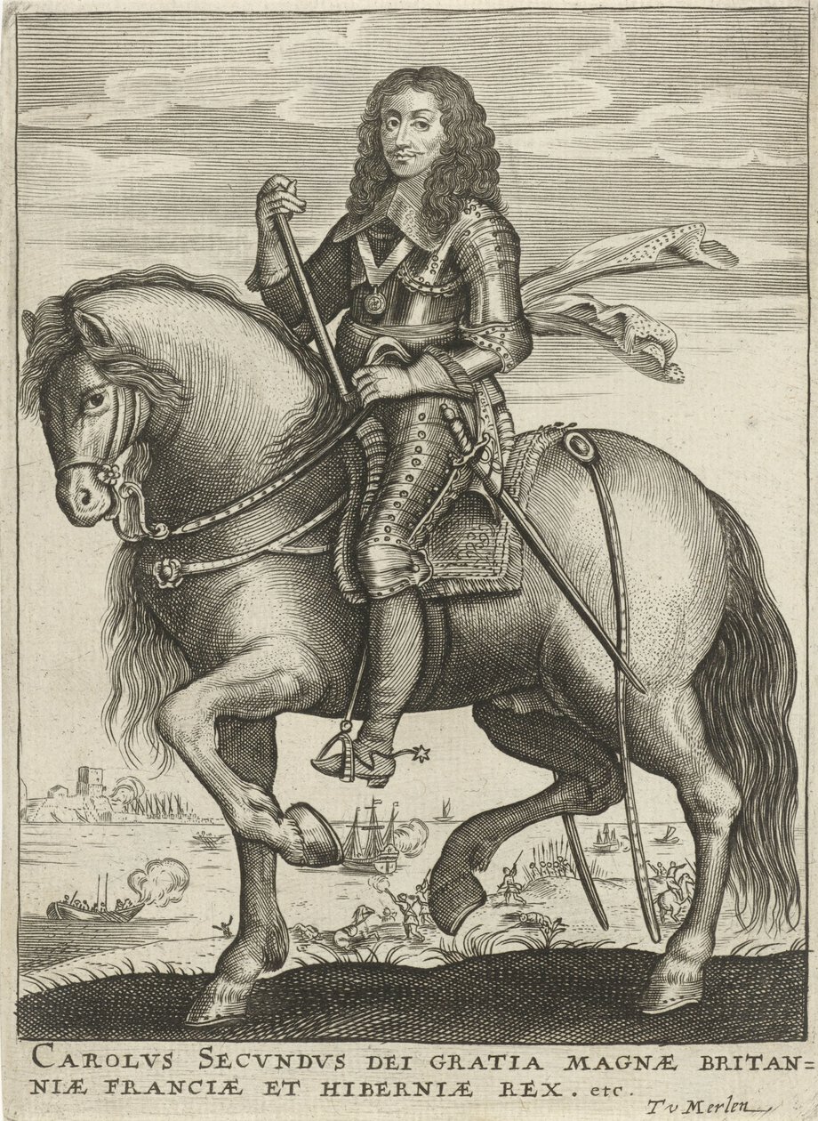 Retrato de Carlos II, Rey de Inglaterra de Theodor van Merlen (II)
