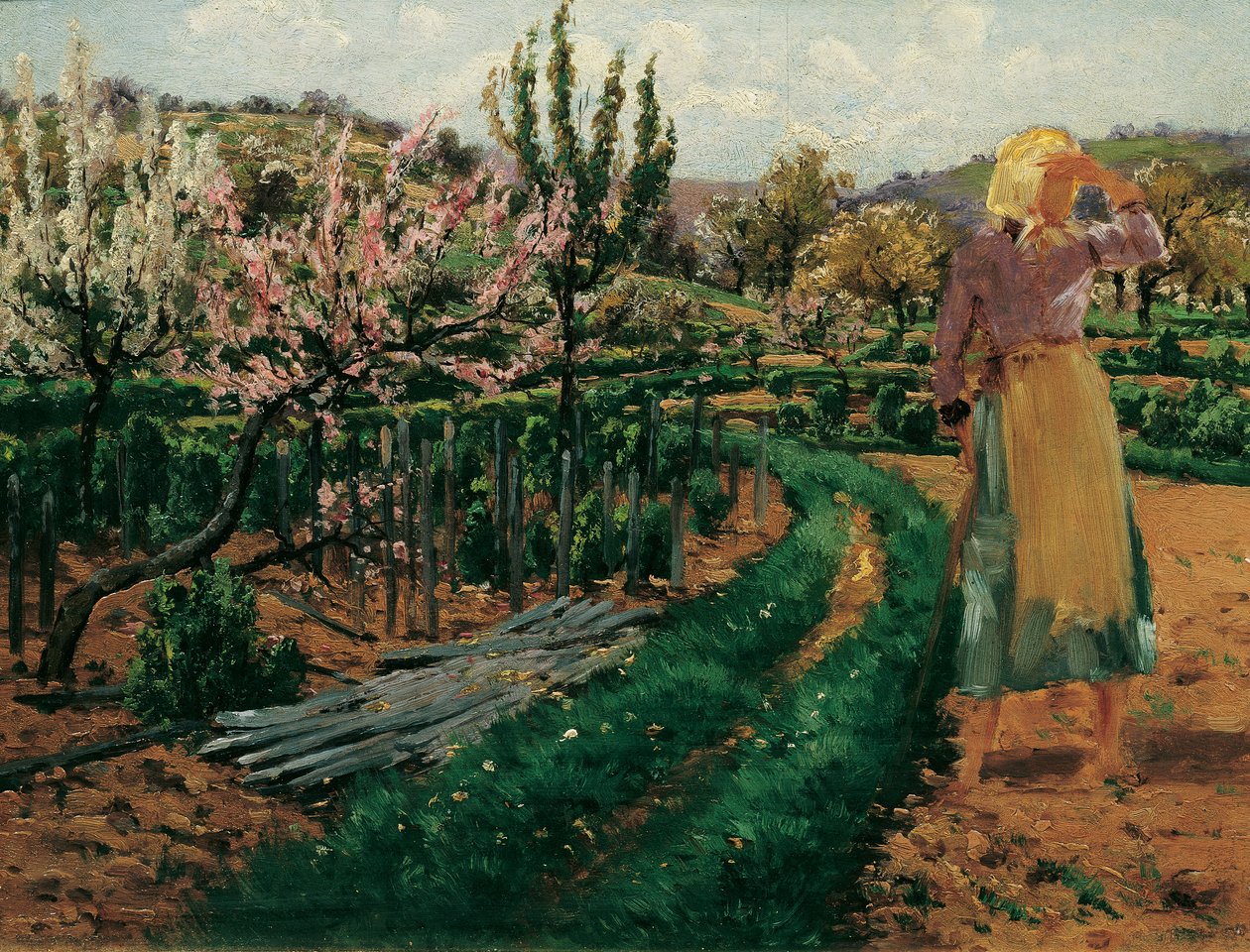 chica en el huerto de Theodor von Hormann