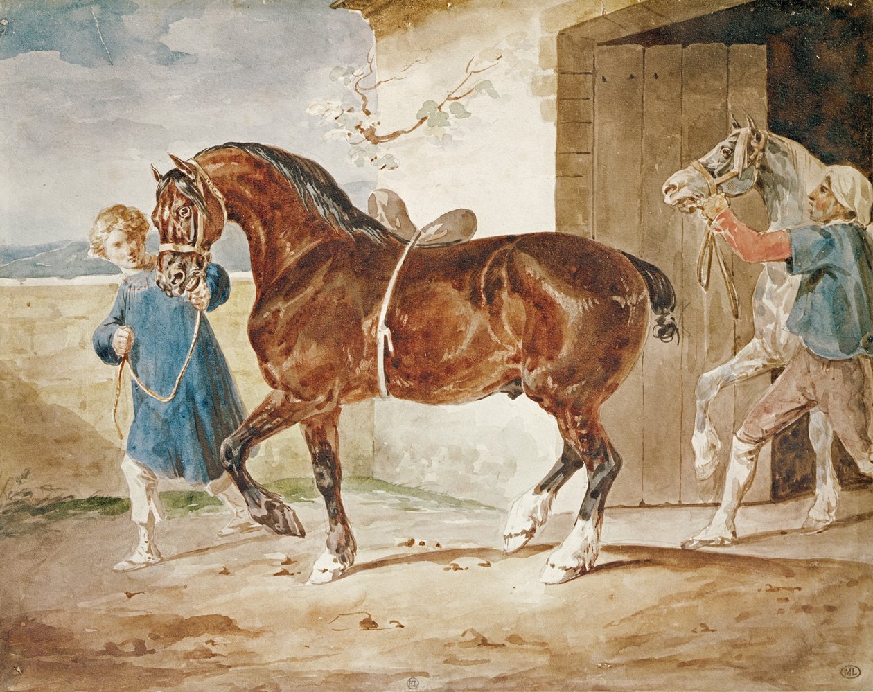 Saliendo del establo de Theodore Gericault