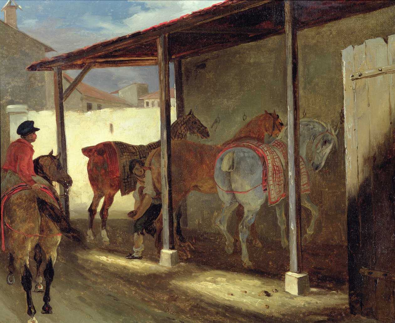 El granero de Marechal-Ferrant, 1820-21 de Theodore Gericault