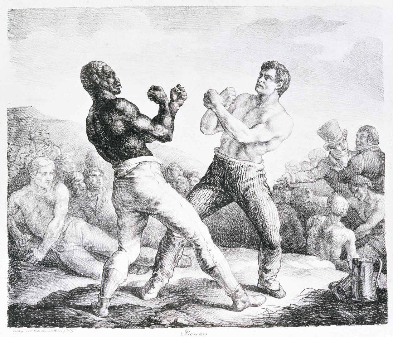 Los boxeadores, 1818 de Theodore Gericault
