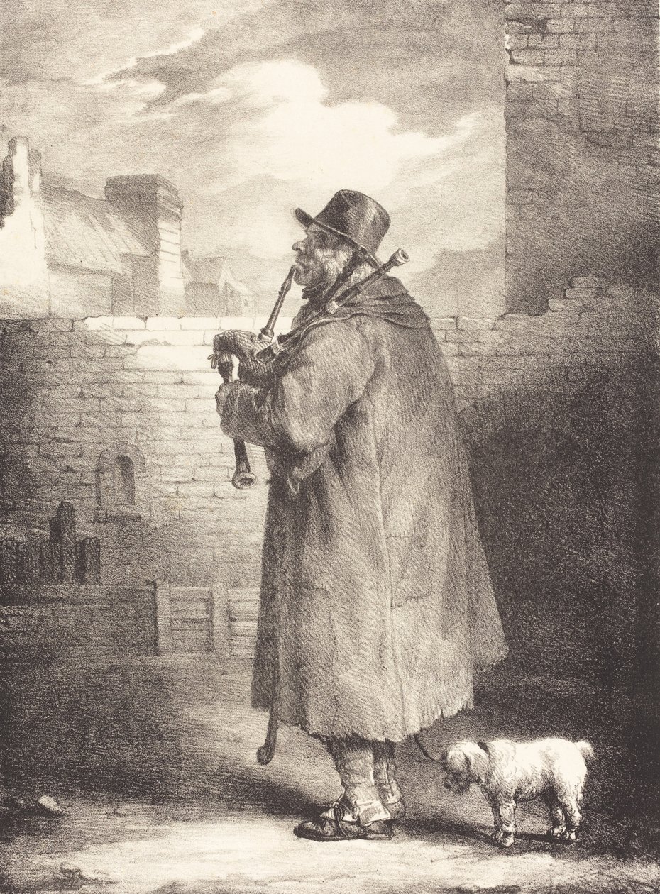 El flautista, c.1821 de Theodore Gericault
