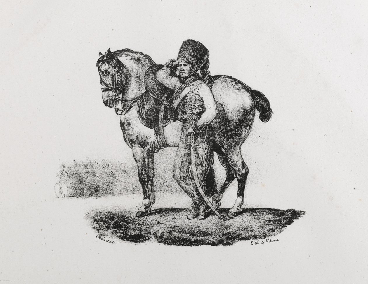 Trompetista de los Húsares, 1823 de Theodore Gericault