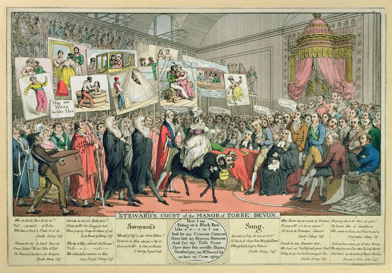Corte del Mayordomo de la Mansión de Torre Devon, pub. 1820 de Theodore Lane