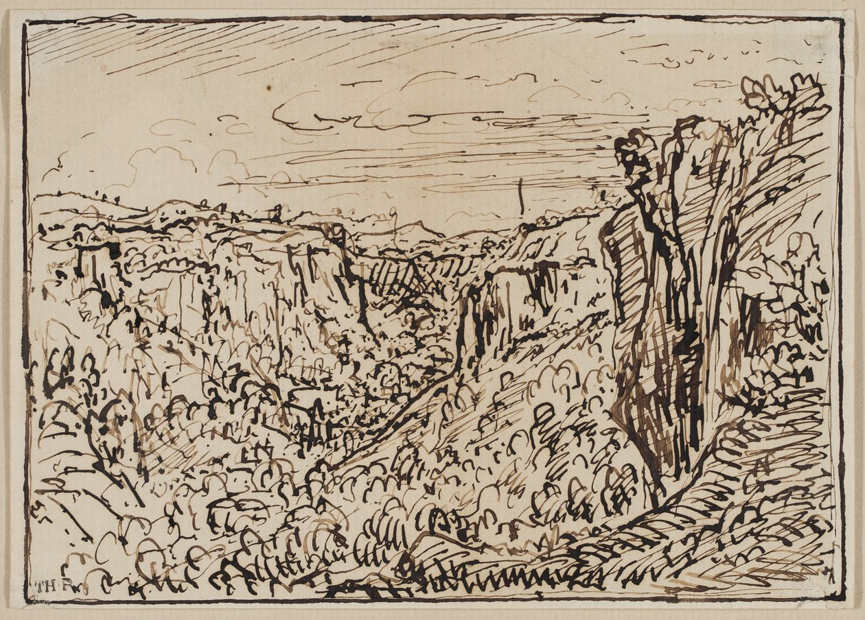 Paisaje Montañoso (La Garganta del Río Lizon), c. 1861-63 de Theodore Roussel