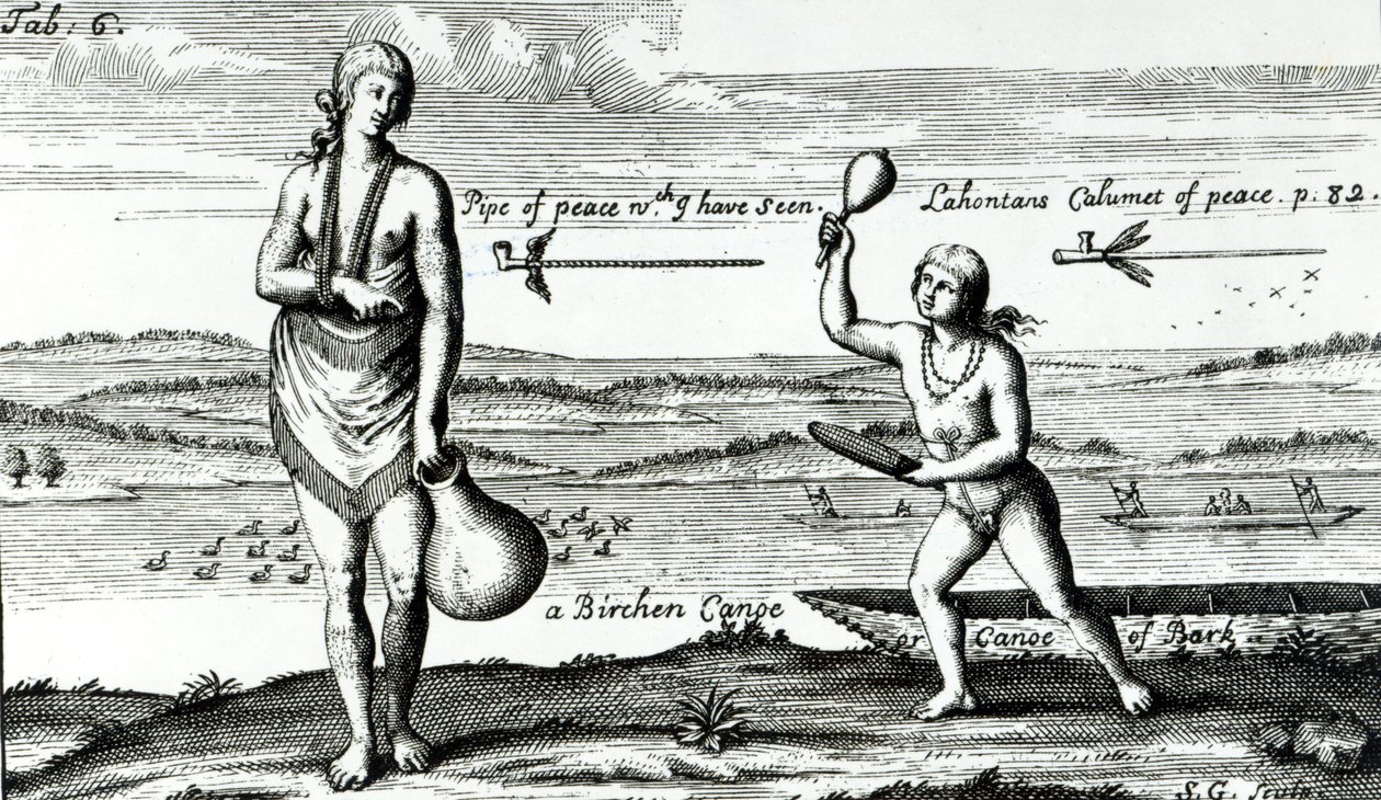 Una dama principal de Pomeiock de Theodore de Bry