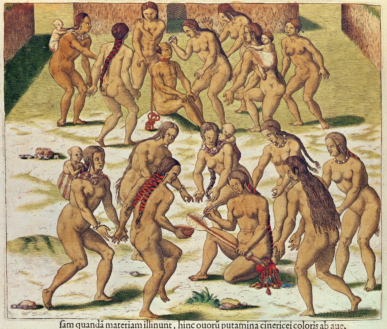 Americae Tertia Pars, cómo caí en manos del enemigo (página 346), 1562 de Theodore de Bry