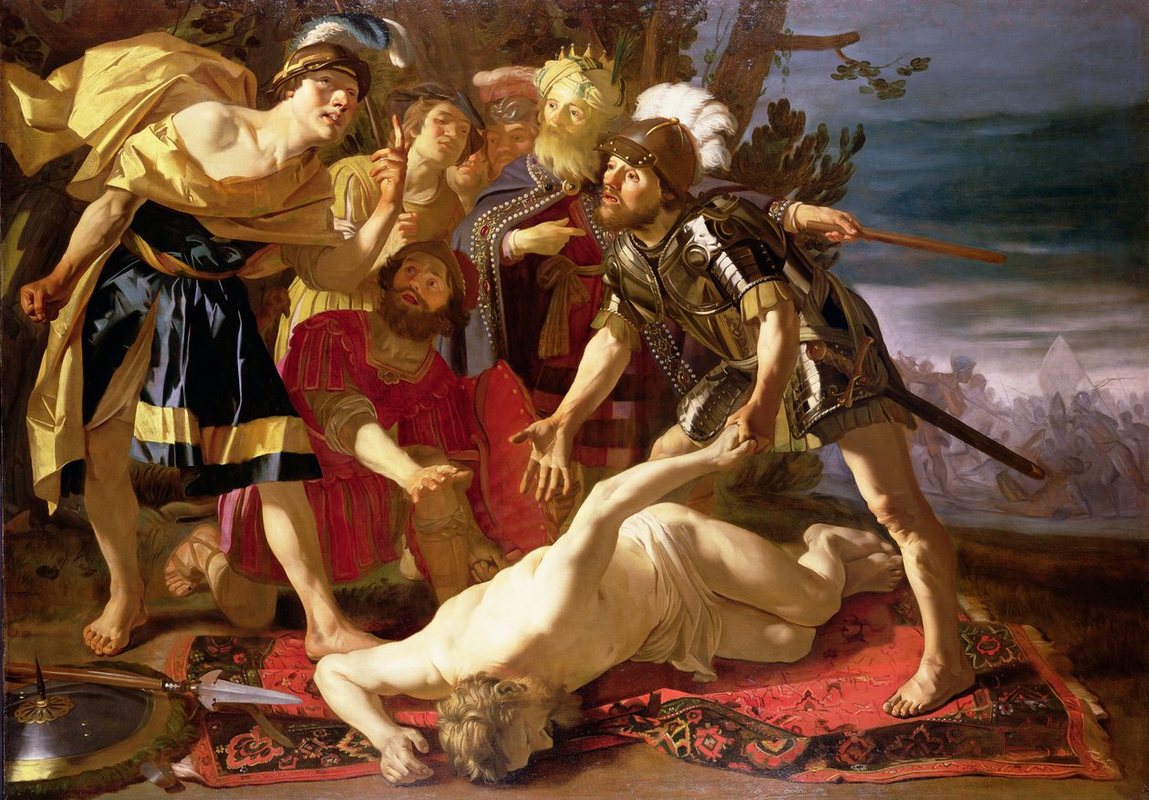Aquiles: decidiendo reanudar la lucha tras la muerte de Patroclo de Theodore van Baburen