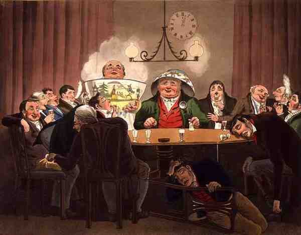 Mañana de Año Nuevo: El Viejo Sale y el Nuevo Entra, grabado por G. Hunt (litografía en color) de Theodore (after) Lane