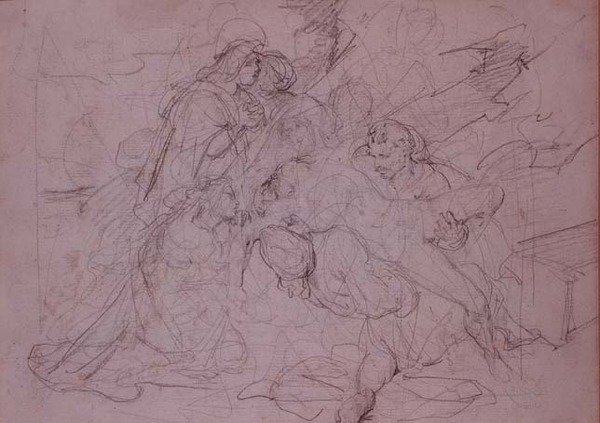 Descenso de la cruz (dibujo) de Theodore (attr. to) Gericault