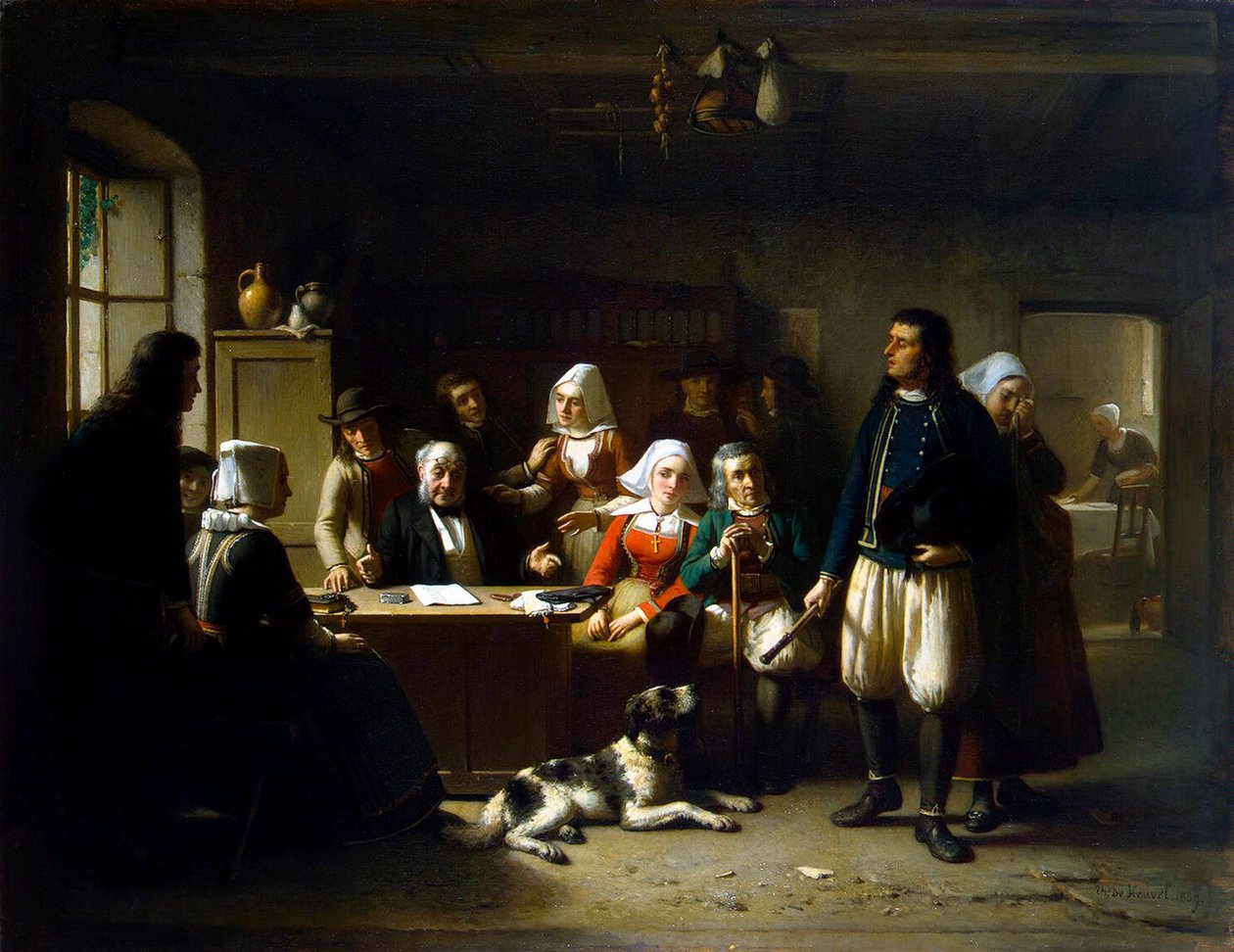 Después de la apertura del testamento, 1869 de Theodore Bernard de Heuvel