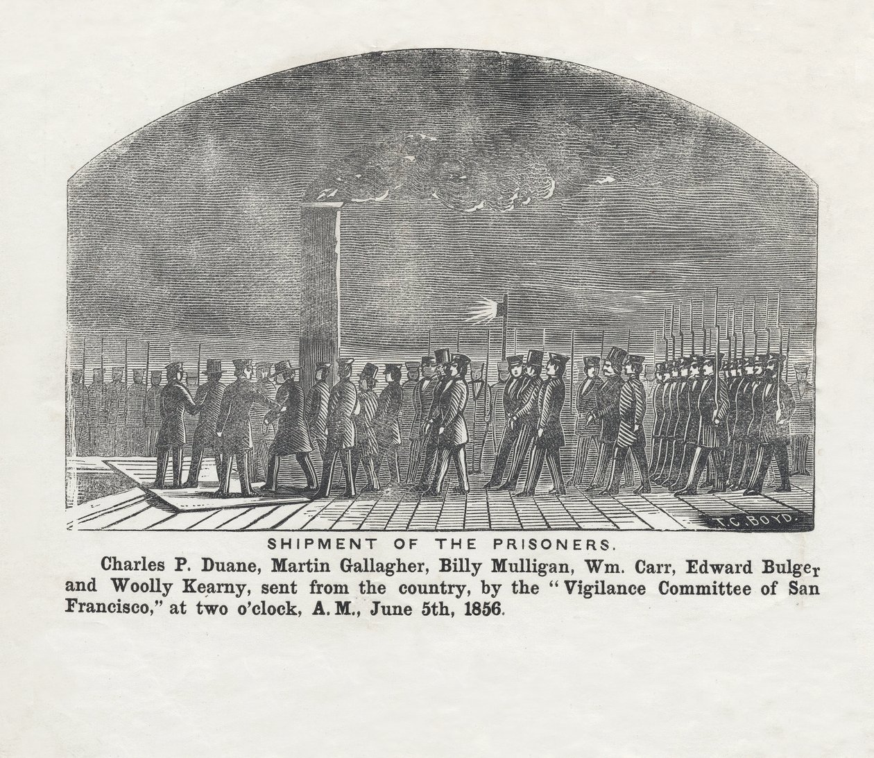 Envío de los Prisioneros, pub. 1856 de Theodore C. Boyd