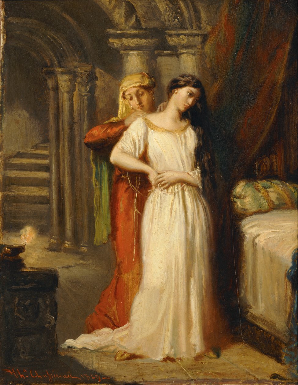 Le coucher de Desdemone - Desdemona se va a la cama ... de Théodore Chassériau