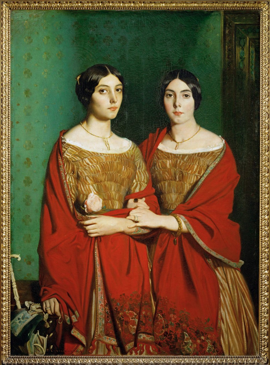 Mesdemoiselles C., dit aussi Les deux soeurs - Las dos hermanas. Las hermanas pintoras Adele y Genevieve ... de Théodore Chassériau