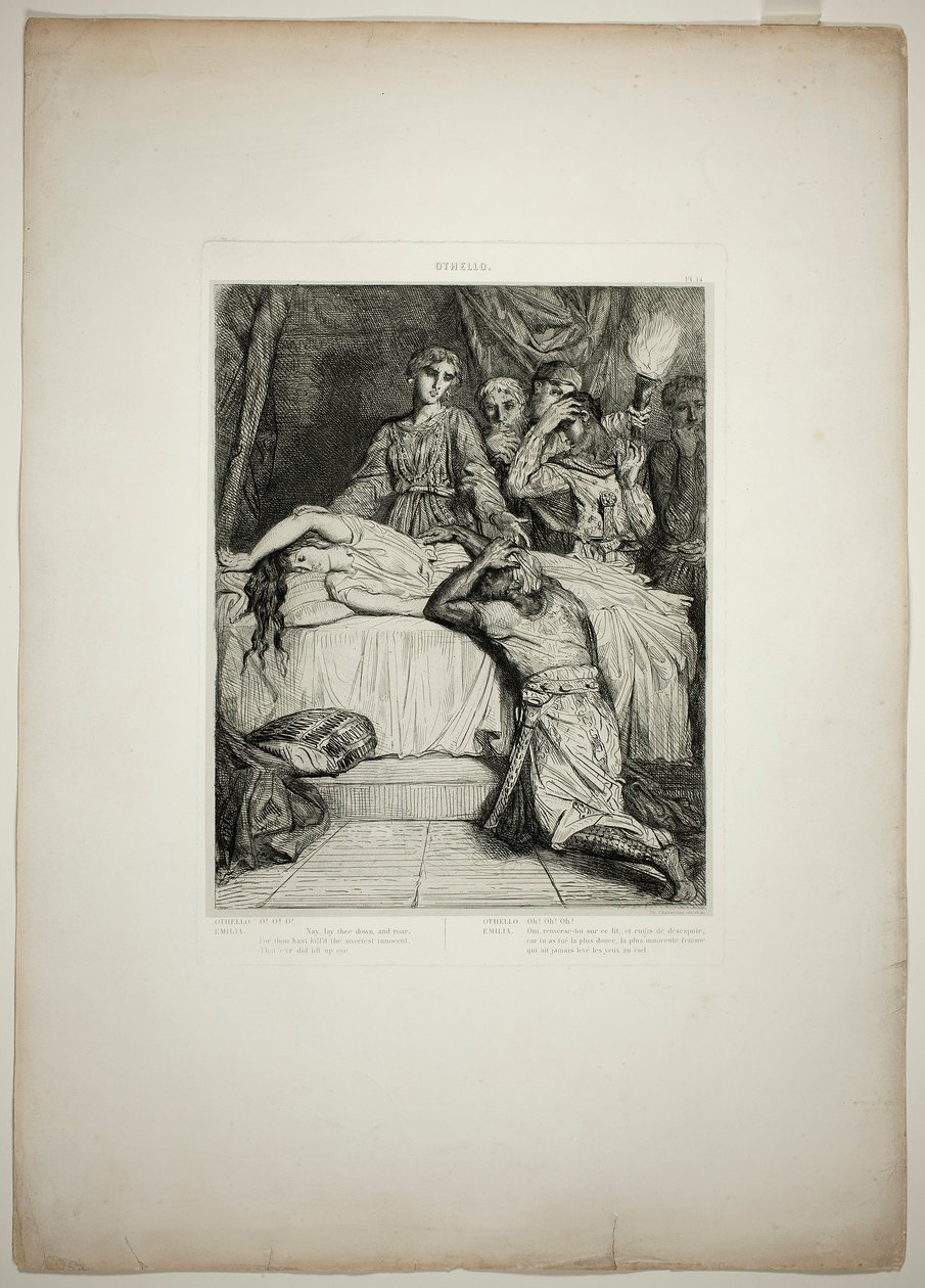 ¡Oh! ¡Oh! ¡Oh!, plato catorce de Otelo. de Théodore Chassériau