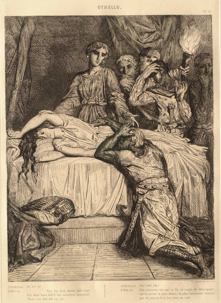 Suite Otelo: n.º 14 (acto 5, escena 2) de Théodore Chassériau