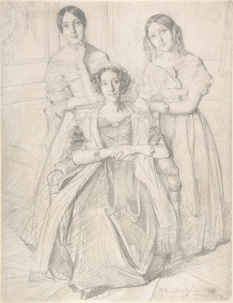 La baronesa Duperré y sus hijas de Théodore Chassériau