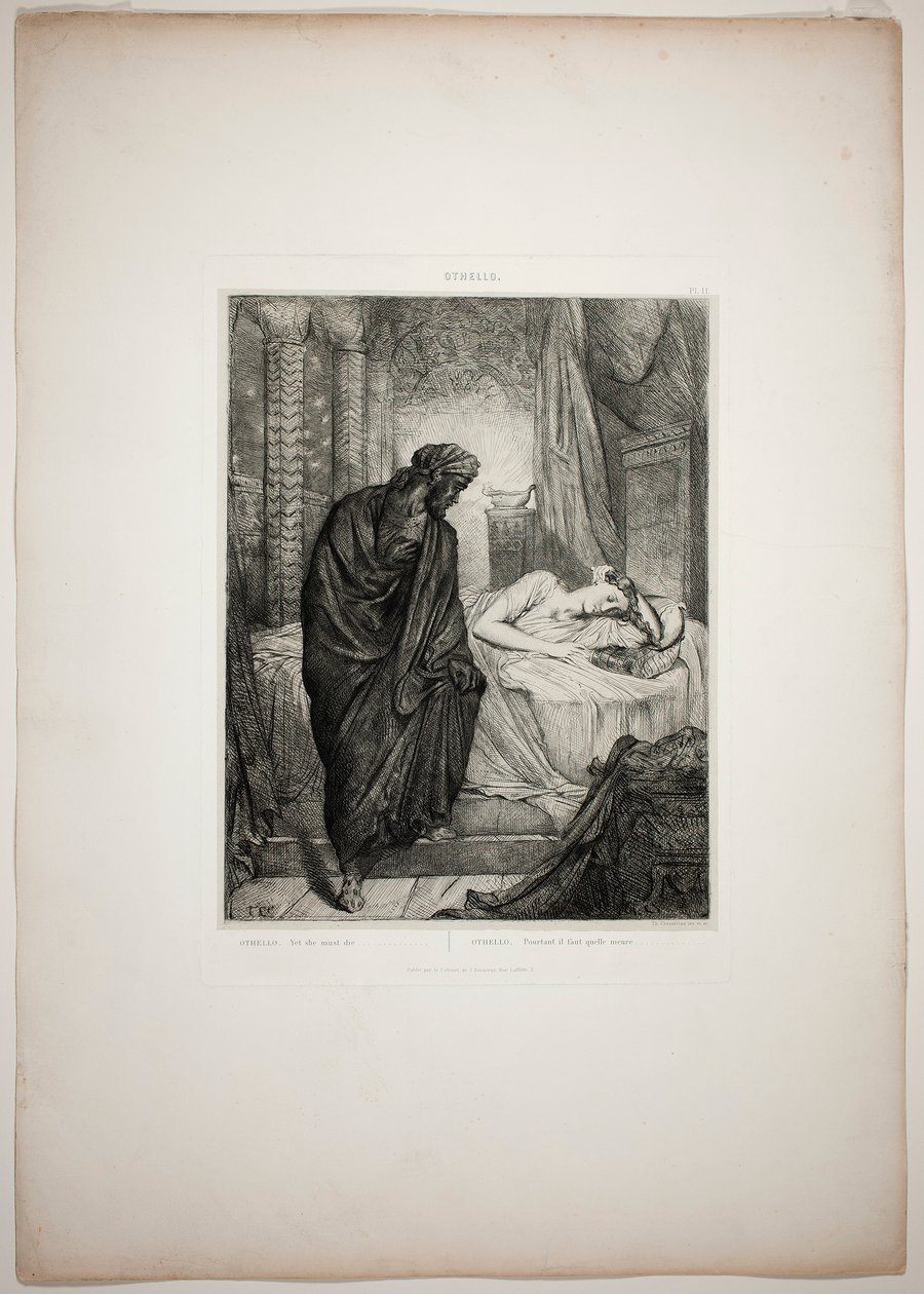 Sin embargo, ella debe morir, placa once de Otelo de Théodore Chassériau