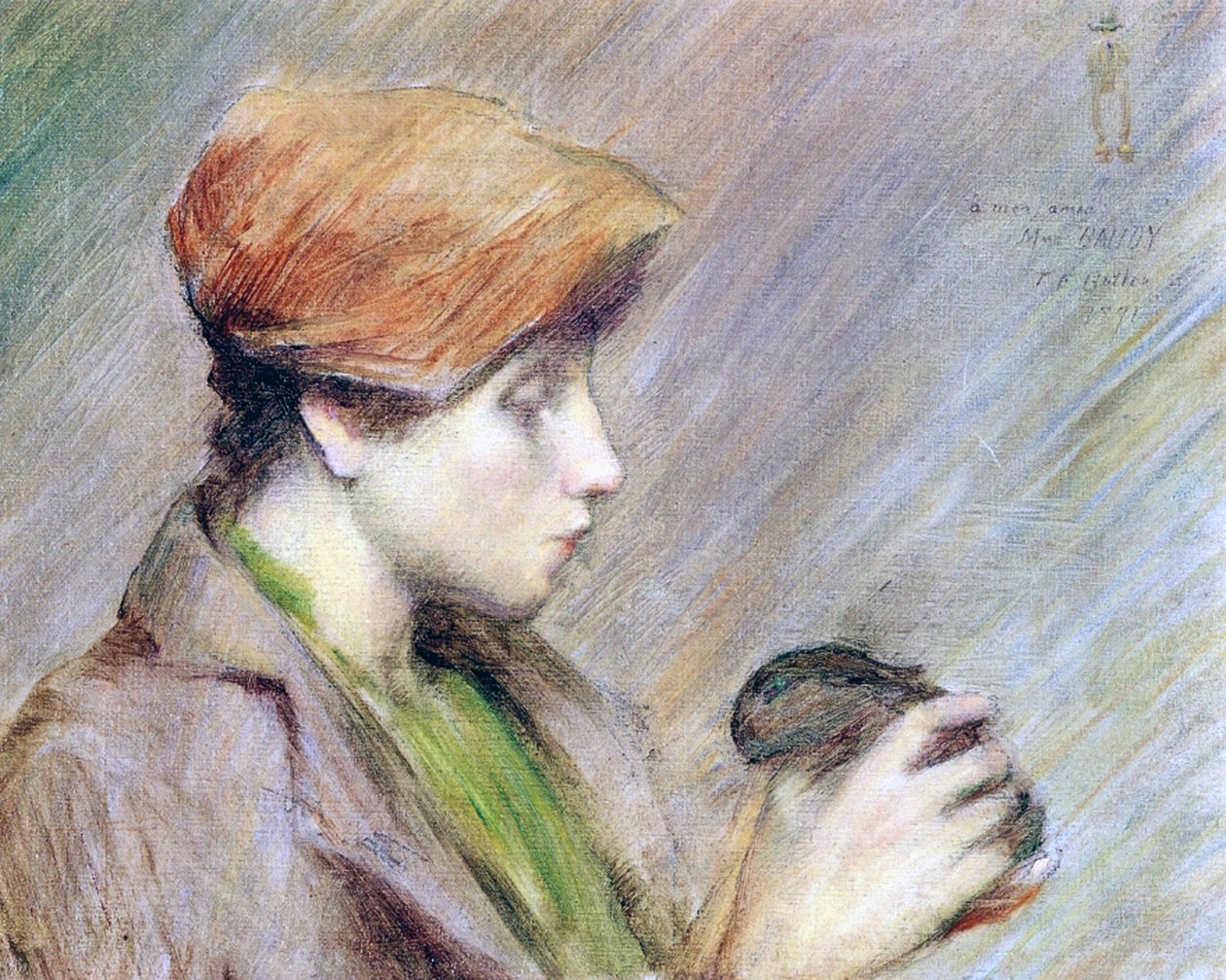 Suzanne Hoschedé con un conejo, 1891 de Theodore Earl Butler