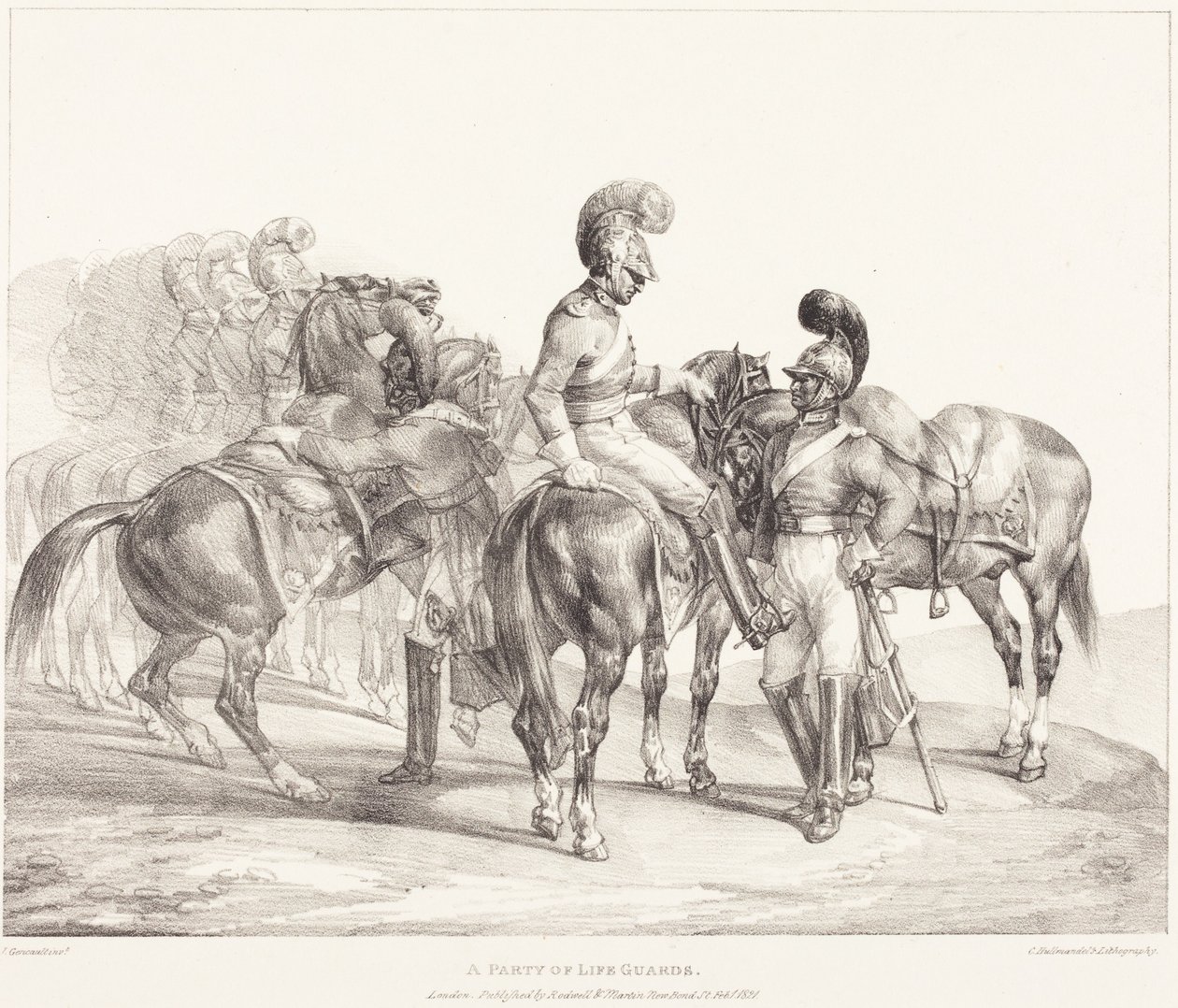 Una fiesta de socorristas de Theodore Gericault