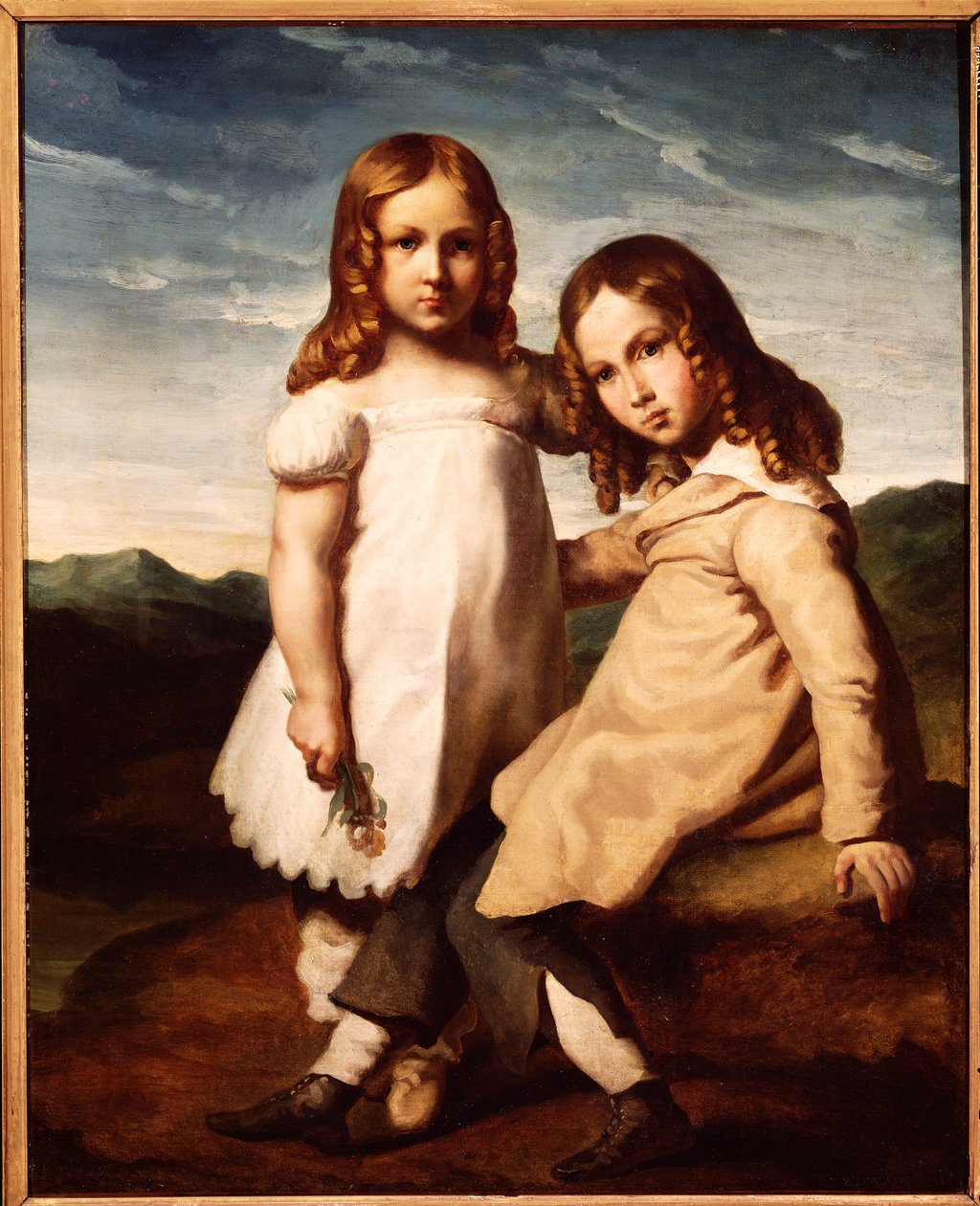 Alfred Dedreux (1810-60) de niño con su hermana, Elisabeth, 1816-17 de Theodore Gericault