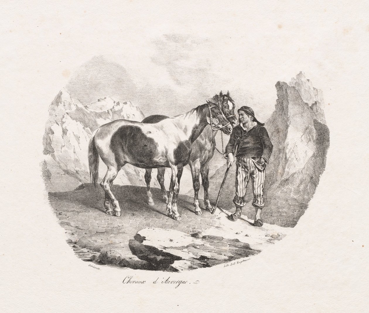 Caballos de Auvernia de Theodore Gericault
