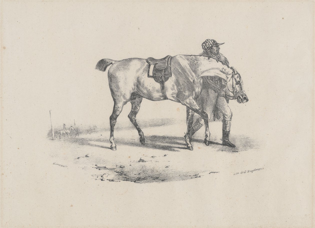 Caballo al que se le da un paseo antes de la carrera (A Horse Being Walked Before the Race) de Theodore Gericault