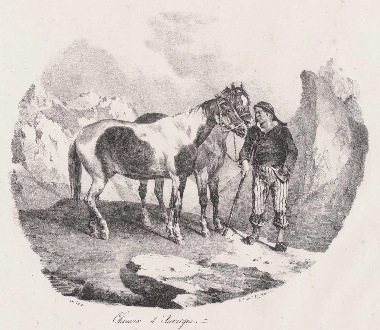 Caballos de Auvernia (Auvergne Horses) de Theodore Gericault