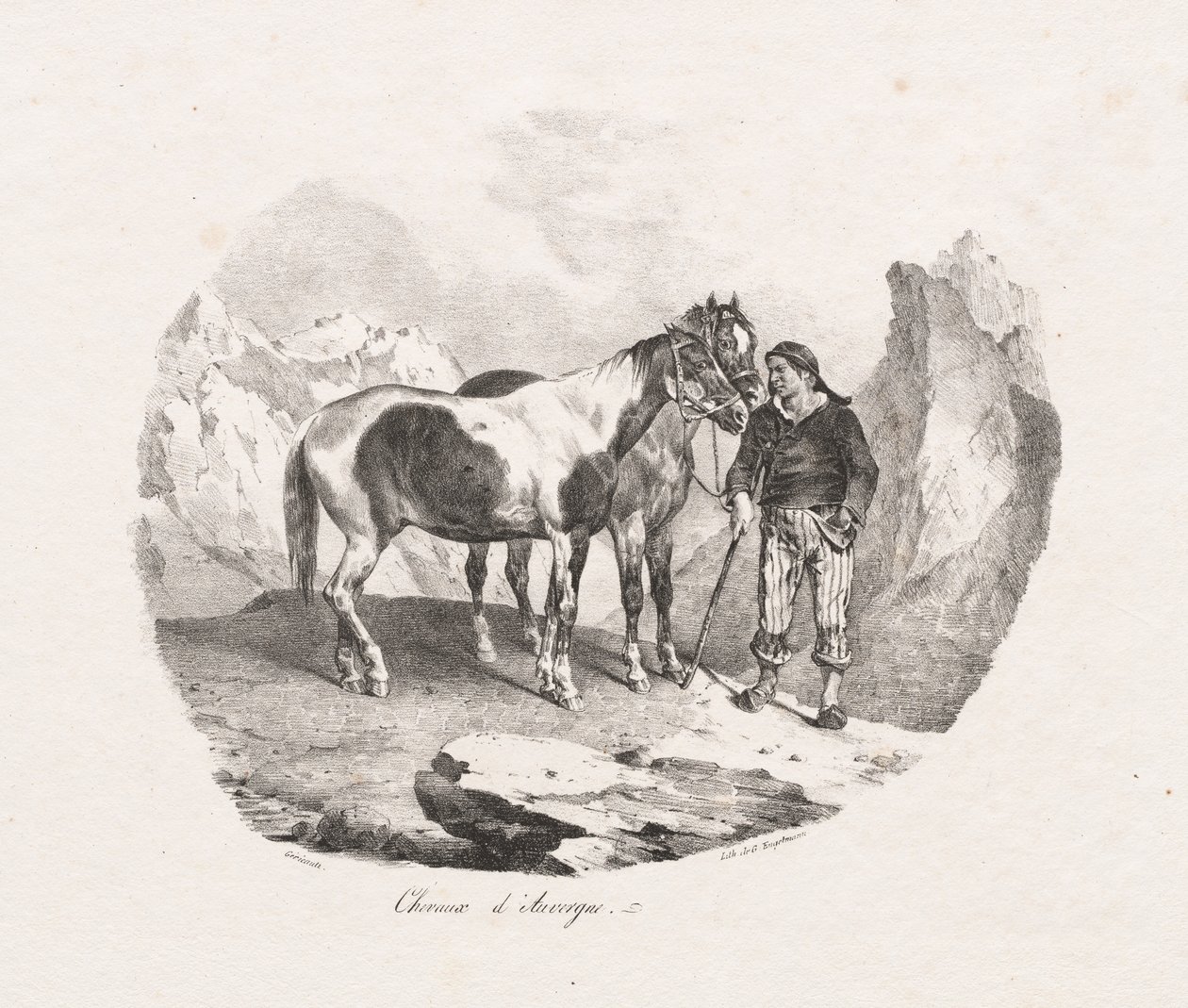 Caballos de Auvernia de Theodore Gericault