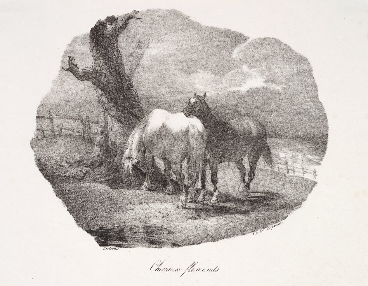 Caballos flamencos de Theodore Gericault