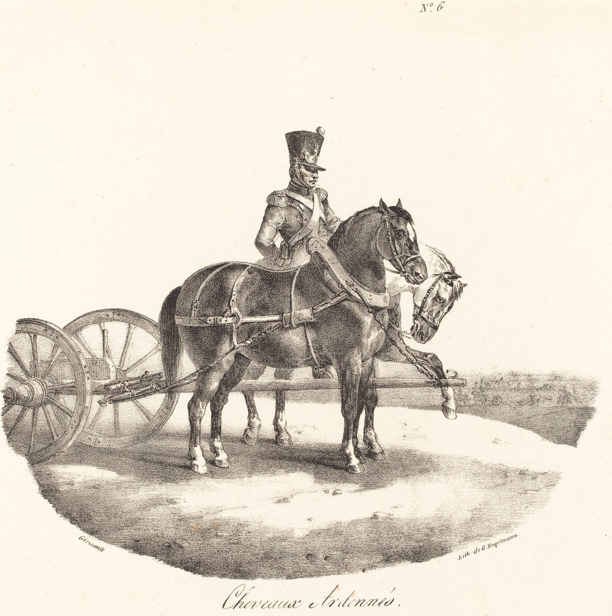 Caballos de las Ardenas de Theodore Gericault