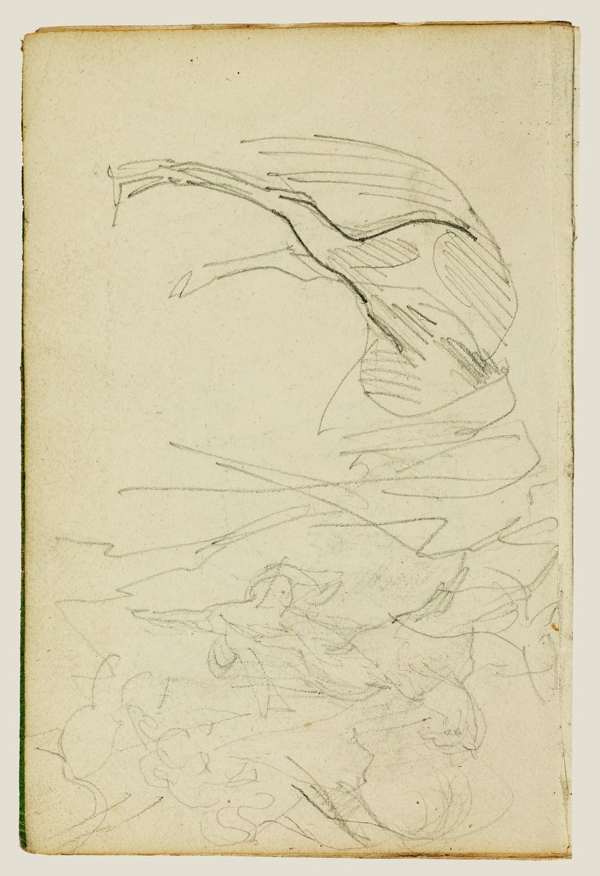 Estudio compositivo, estudios sobre caballos de Theodore Gericault