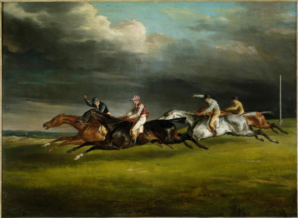 Carrera de caballos (El derby de 1821 en Epsom) de Theodore Gericault