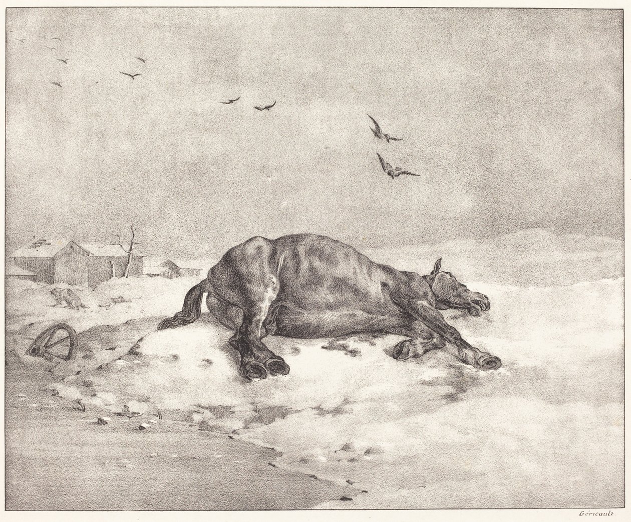 Caballo muerto de Theodore Gericault