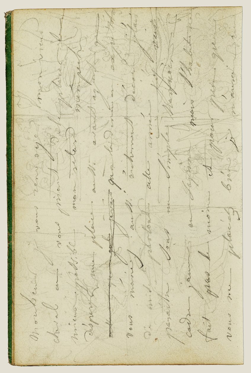 Borrador de carta de Theodore Gericault