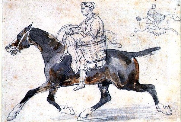 Carnicero inglés a caballo de Theodore Gericault