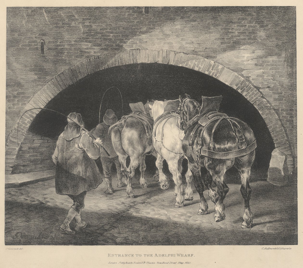 Entrada al muelle de Adelphi de Theodore Gericault