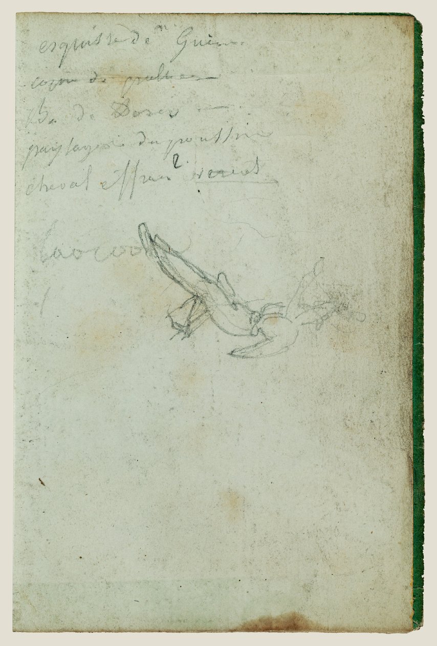 Estudio de figuras e inscripciones de Theodore Gericault