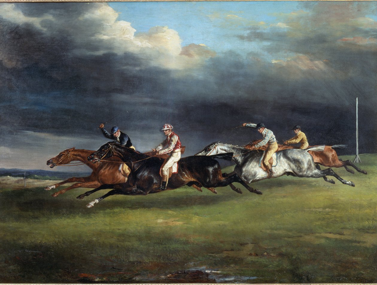Carrera de caballos llamada el derby en Epsom de Theodore Gericault