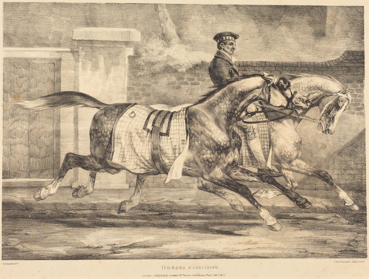 Caballos haciendo ejercicio de Theodore Gericault