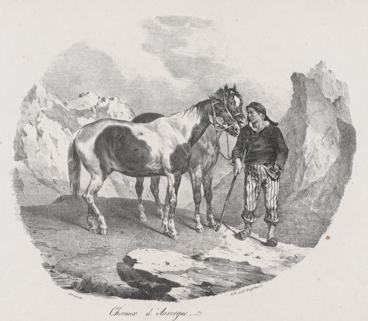 Caballos de Auvernia de Theodore Gericault