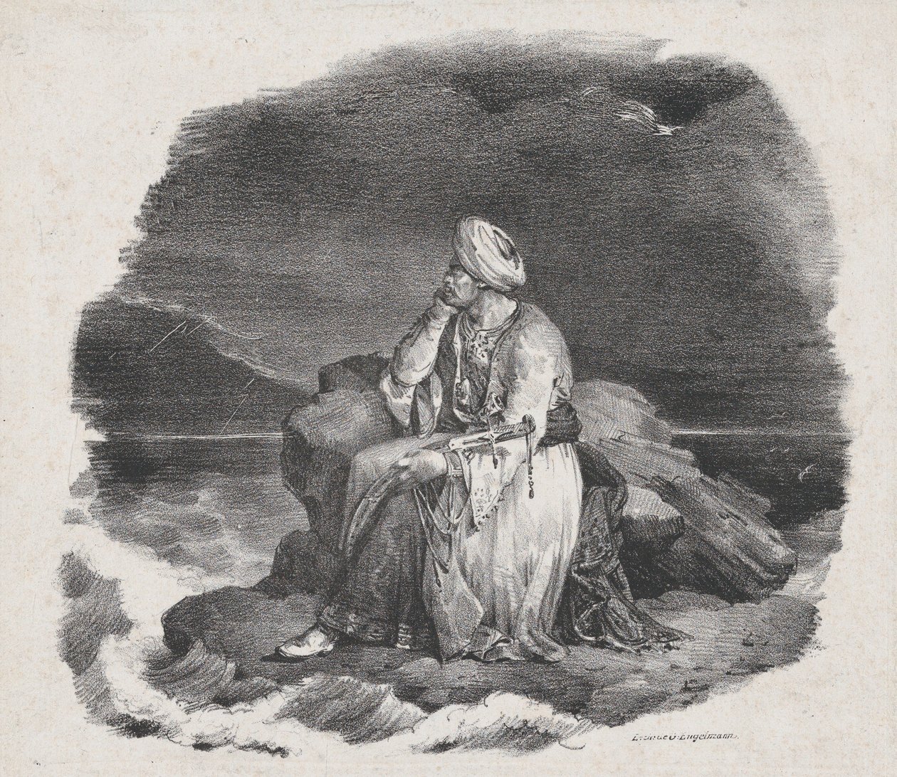 Sueño con ella en las olas rompientes, 1818 de Theodore Gericault