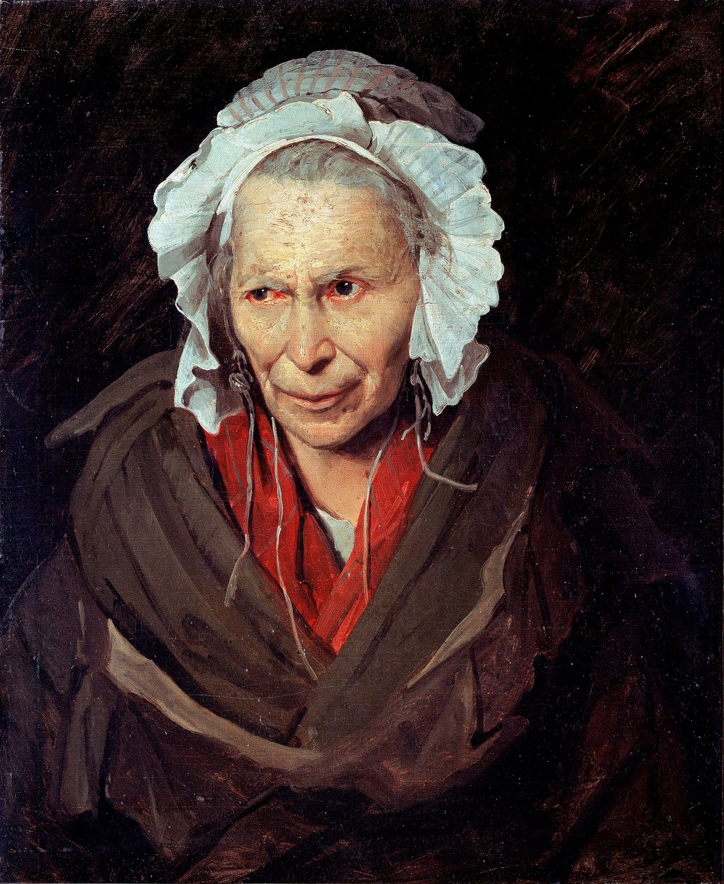 La Hiena de la Salpêtrière o monomaníaca de la envidia Retrato de una anciana que sufre de enfermedad mental de Theodore Gericault
