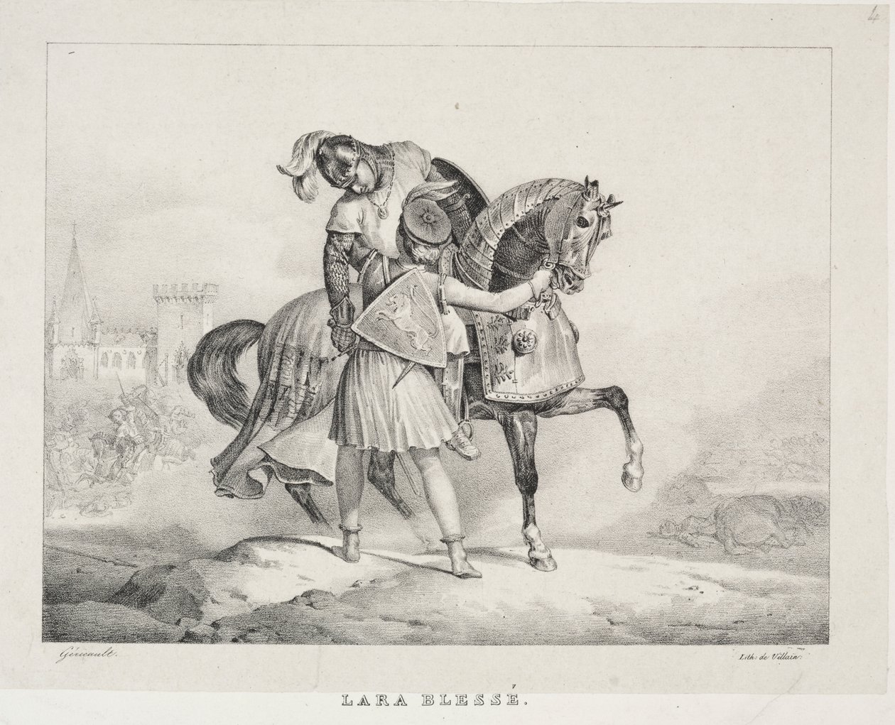 Lara Herido de Theodore Gericault