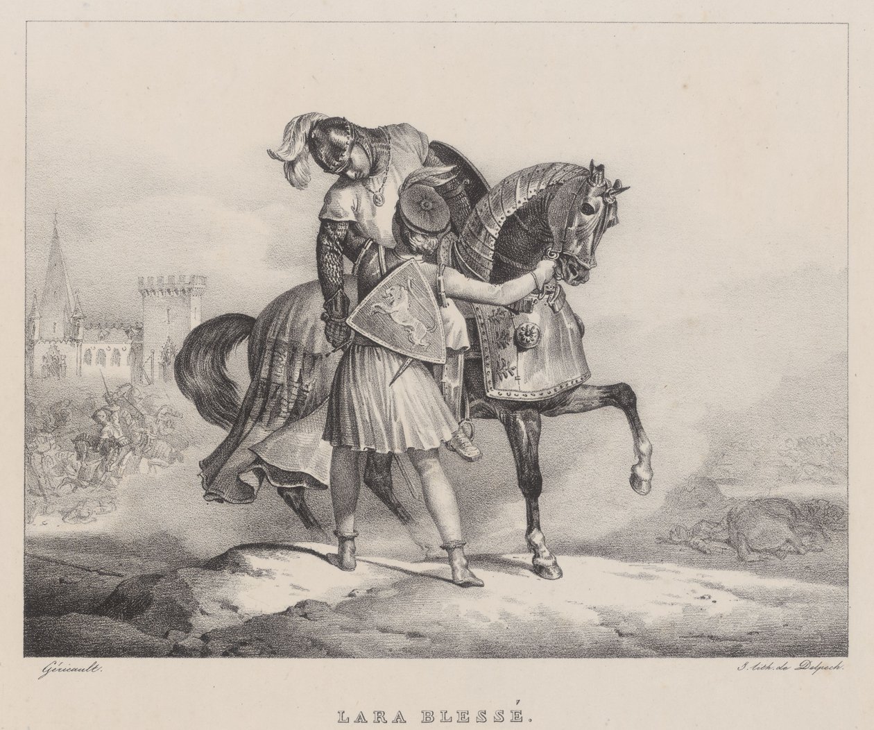 Lara herida (Lara Wounded) de Theodore Gericault
