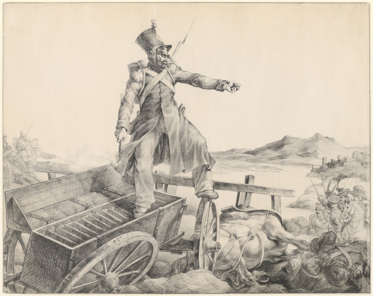 El carro de artillería (Artillery Caisson) de Theodore Gericault