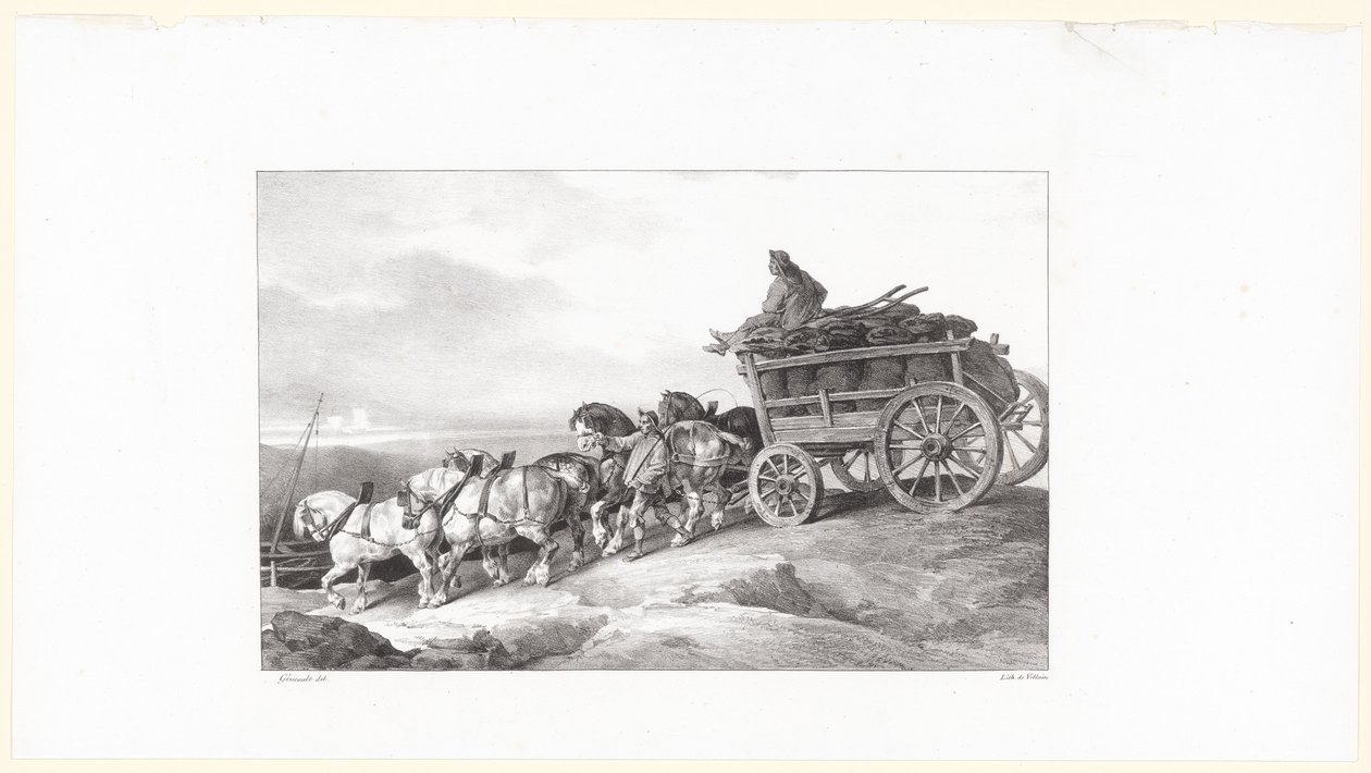 El vagón de carbón (The Coal Wagon) de Theodore Gericault
