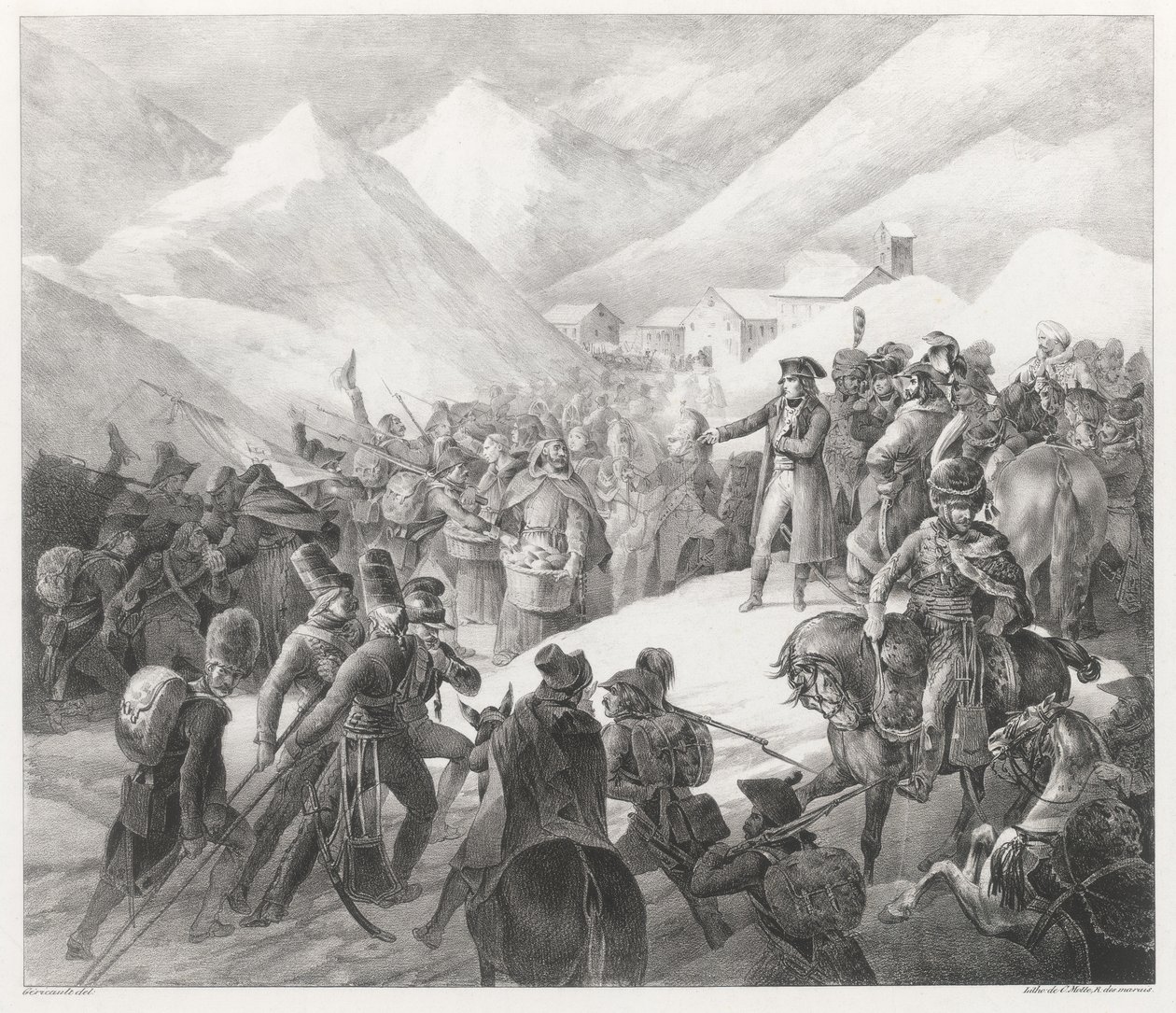 El paso del Monte San Bernardo (Crossing of Mount Saint Bernard) de Theodore Gericault