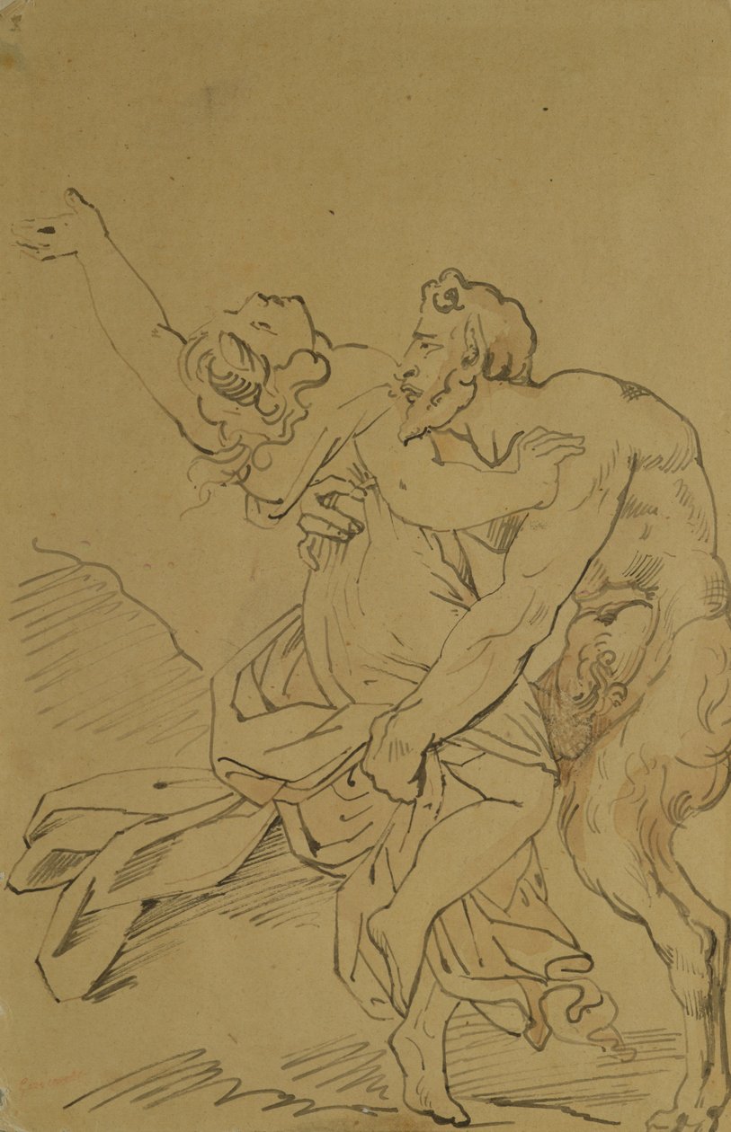 Ninfa y sátiro de Theodore Gericault